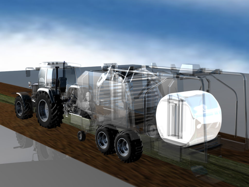 Schlepper mit Press-Wickel-Kombination Phantom