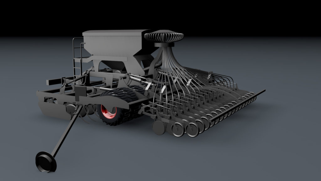 Sämaschine schwarz