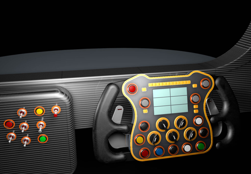 Rennfahrzeug Prototyp Cockpit, eigener Entwurf