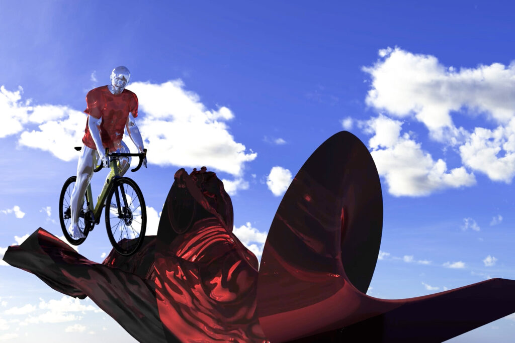 Rennradfahrer Himmel, Dynamik