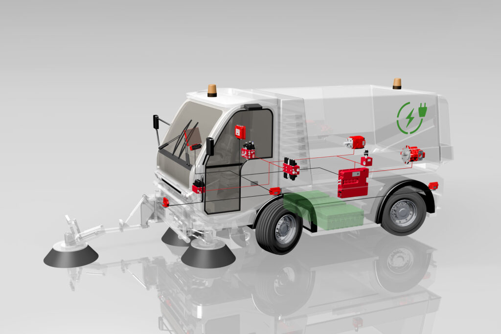 Kehrmaschine selbstfahrend, Self-propelled sweeper