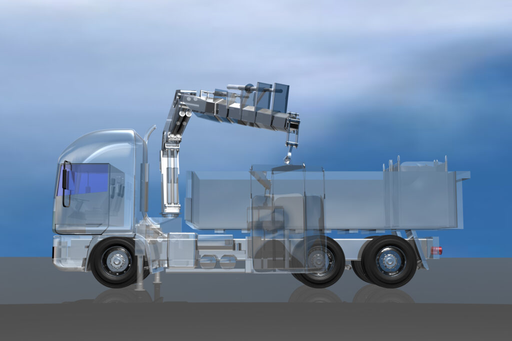 3Achs LKW mit Ladekran