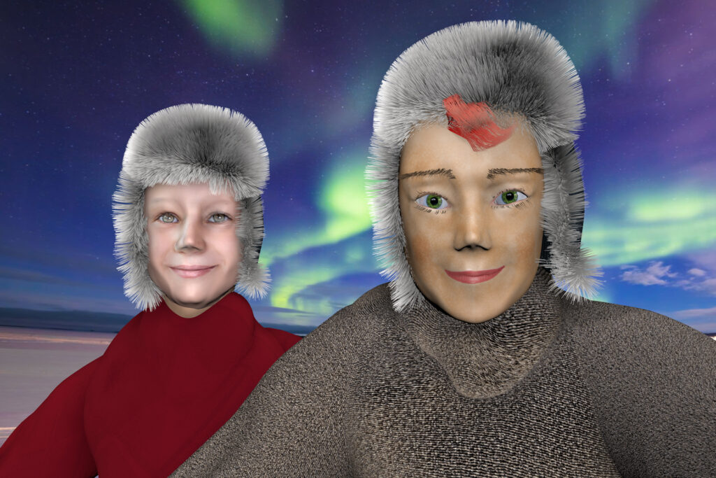 Charakter Polar Szene 3D