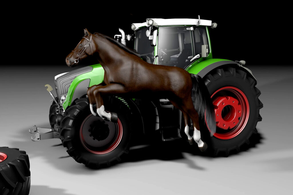 Fendt mit Pferd
